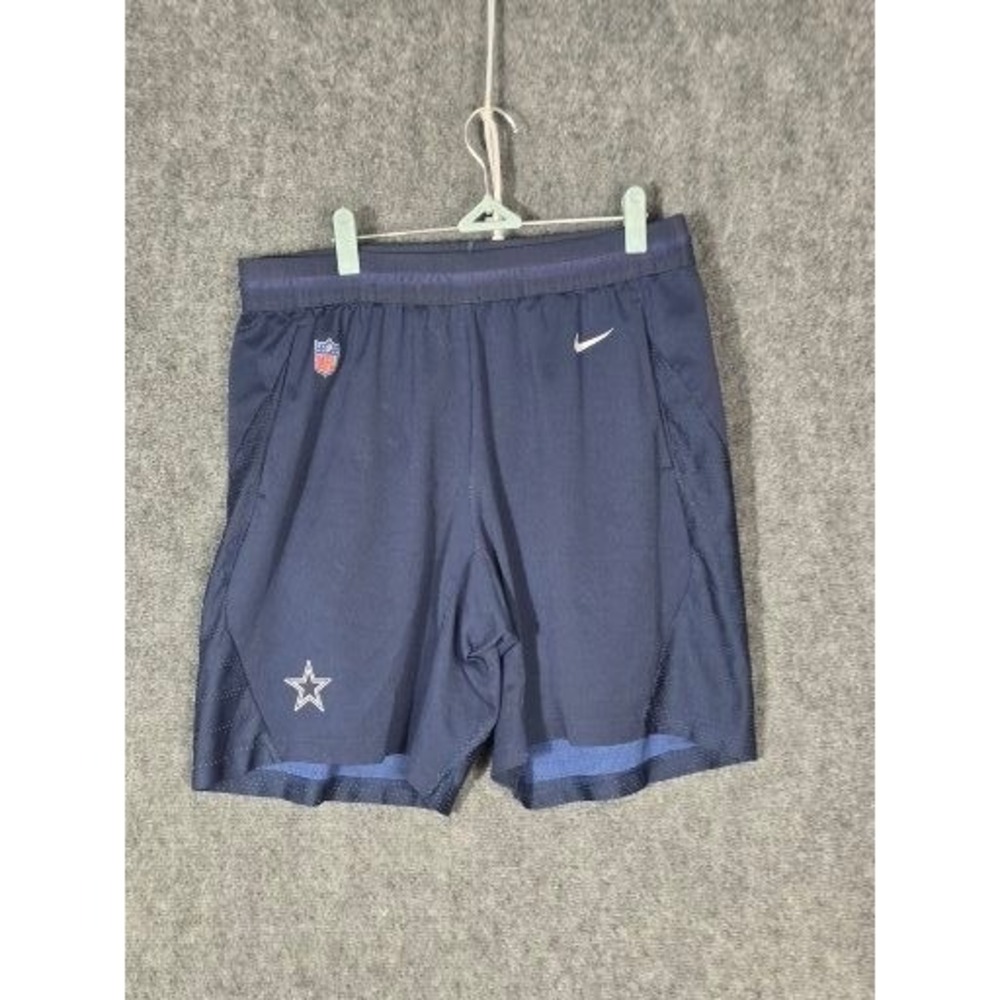 Nike Dallas Cowboys NFL Shorts Men L Navy Blue Athletic Training 906120-419 Gym